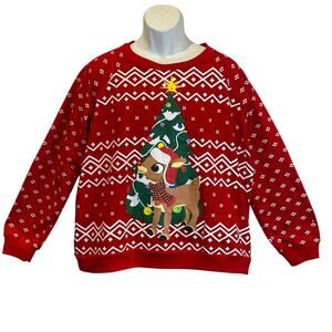 Rudolph the Red Nosed Reindeer Light Up Christmas Sweatshirt Size XXL